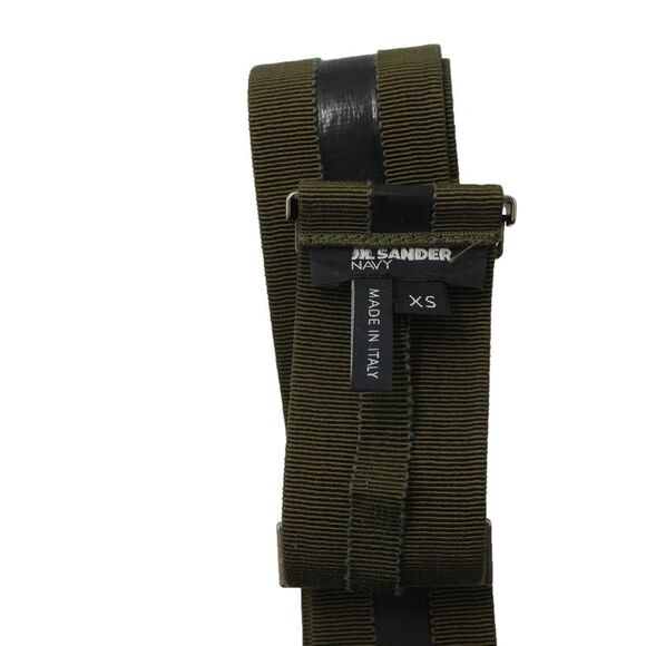 Jil Sander Belt in Olive Green Canvas